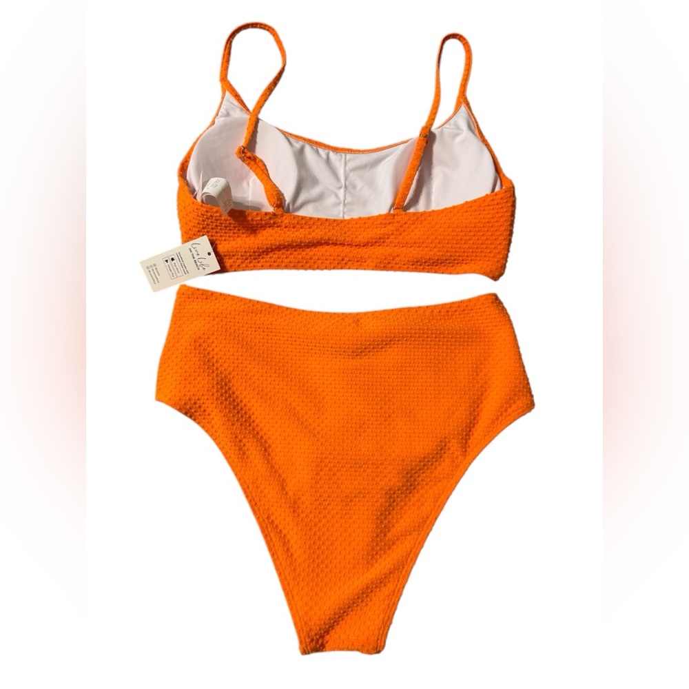 NWT Cupshe Orange Textured Bikini Set size Medium - Picture 2 of 2